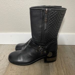 NEW Vince Camuto Whynn Black Moto Boots Size 7.5